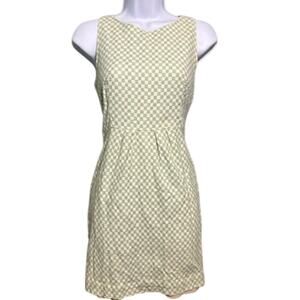 Fossil Checkered Mini Dress Womens XS Pastel Cottagecore Preppy Mod Retro 60s